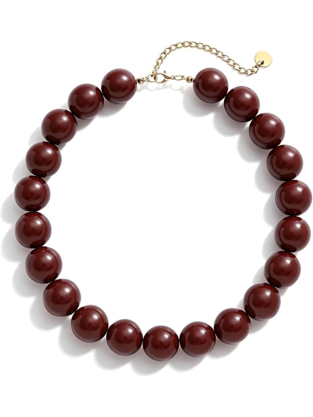 Women's Chocolate Acrylic Chunky Square Bead Choker Necklace Statement Jewelry